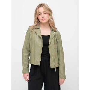 NEW MAURITIUS raizel leather jacket in sage